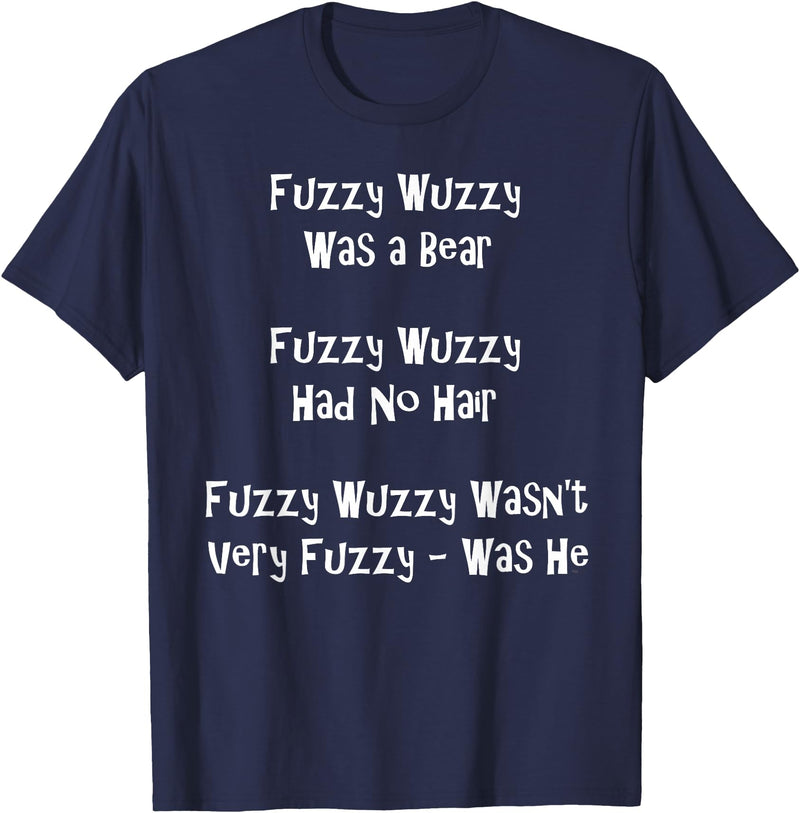 Speech Therapist Gifts - Tongue Twisters! Fuzzy Wuzzy Was a Bear... Best Tongue Twister Gift T-Shirt - Navy Blue