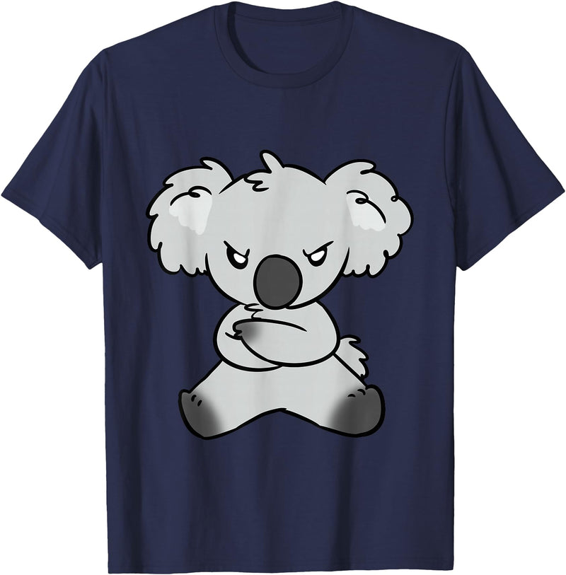Funny and Sassy Koala Tees Angry Koala Bear T-Shirt - Gift for Koala lovers T-Shirt - Navy Blue