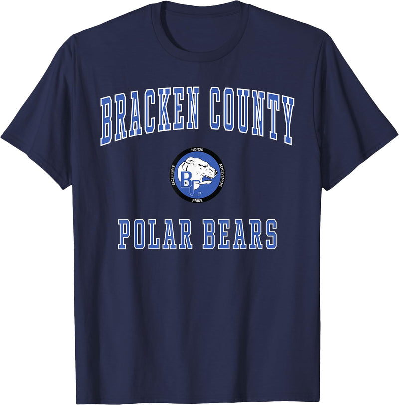 Official High School Fan Gear Bracken County High School Polar Bears T-Shirt - Navy Blue
