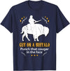 Guy on a Buffalo ~ Punch that Cougar in the Face T-Shirt - Navy Blue