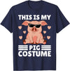 Funny Pig Costume For Women Or Girls This is My My Pig Costume Women Pig Stuff Funny Farmer Girl T-Shirt - Navy Blue