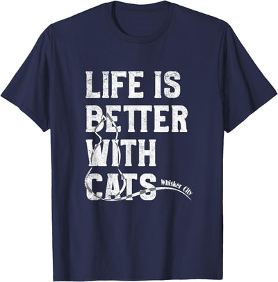 Seattle Whisker City Cat Rescue Life Is Better With Cats T-shirt Whisker City Cat Rescue Men Women Kids T-Shirt