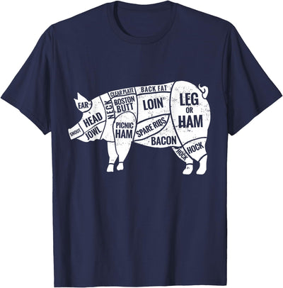 Pig and Pork Diagram , Butcher , Bacon T-Shirt