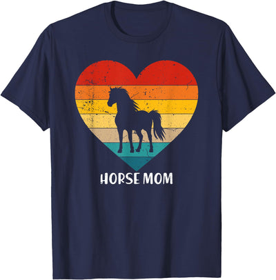 Cute Pet Mom Horse Lovers Mothers Day Outfit Retro Vintage Horse Mom Mother's Day Animal Lover T-Shirt