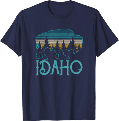 Cow Idaho Bison Vintage American Buffalo Souvenir T-Shirt