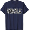Cow Print Designs for the whole Family Uncle Cow Pattern Cow Print T-Shirt - Navy Blue