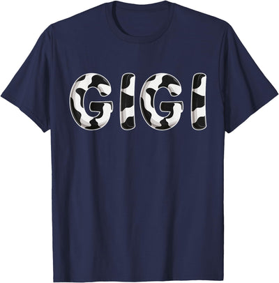 Cow Gigi Birthday Family Matching Mothers Day Boy Girl Farm T-Shirt