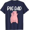 Best Pig Hog Livestock Barn Farming Accessories Cool Pig Gift For Dad Father Swine Boar Piggy Farm Animal T-Shirt - Navy Blue
