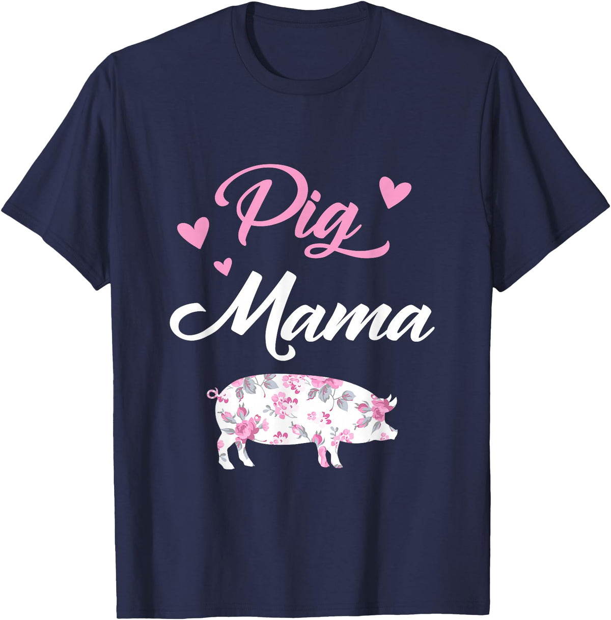 Funny Pig Lover Piggy Squad Gift For Women Pig Mama Funny Pig Mom Gift For Women Piggy Squad T-Shirt - Navy Blue