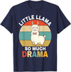 Caticorn Shirt Llama Shirt Kids Boys Toddler Little Llama So Much Drama T-Shirt - Navy Blue
