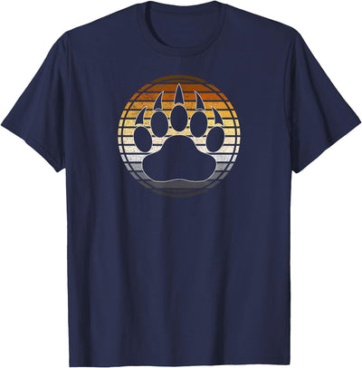 Vintage Distressed Gay Bear Pride Claw Silhouette Horizon T-Shirt