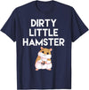 Dirty Little Hamster Cute Hamster Picture T-Shirt - Navy Blue