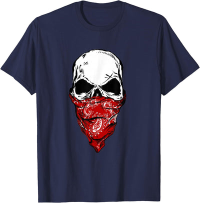 Elco-Z Skull and bones T-Shirts Skull and Bandanna Gangster T-Shirt T-Shirt
