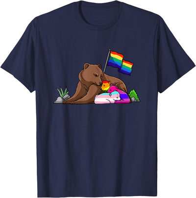 Bear Mom Free Hug LGBT Gay Transgender Pride Accepting T-Shirt