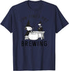 Peanuts Halloween Fun Times are Brewing T-Shirt - Navy Blue