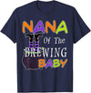 Funny Nana Of The Brewing Baby Halloween MYN Funny Nana Of The Brewing Baby Halloween Witch Baby Shower T-Shirt - Navy Blue