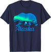 Alaska Apparel & Gifts Alaska Grizzly Polar Bear Arctic Nature Winter T-Shirt - Navy Blue