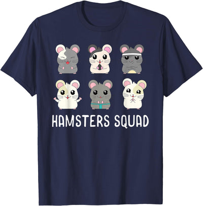 Funny Hamster Shirt Hamsters Squad Girls Boys Hamster Lover T-Shirt