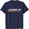 Gay Daddy AF Merch Mens Daddy AF Gay Daddy Bear LGBT Rainbow LGBTQ Pride T-Shirt - Navy Blue