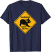 Australia Retro Koala Co. Koala Bear Warning Sign - Drop Bears Funny Koalas Australia T-Shirt - Navy Blue