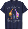 Cartba Giraffe Co. Giraffe Lover Cute T-Shirt - Navy Blue