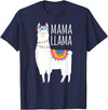 Mama Llama Lover Gifts by Memme Mama Llama Shirt for Women T-Shirt - Navy Blue