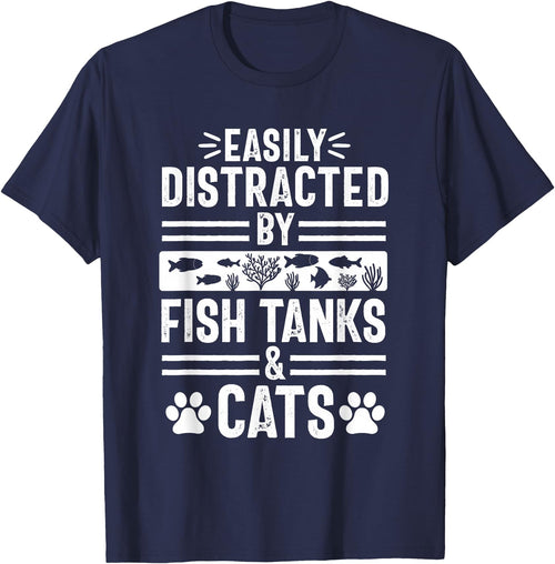 Aquarium Lover Aquarist Apparel Co. Fish Tank Lover Dog Owner Funny Aquarium Aquarist T-Shirt - Navy Blue