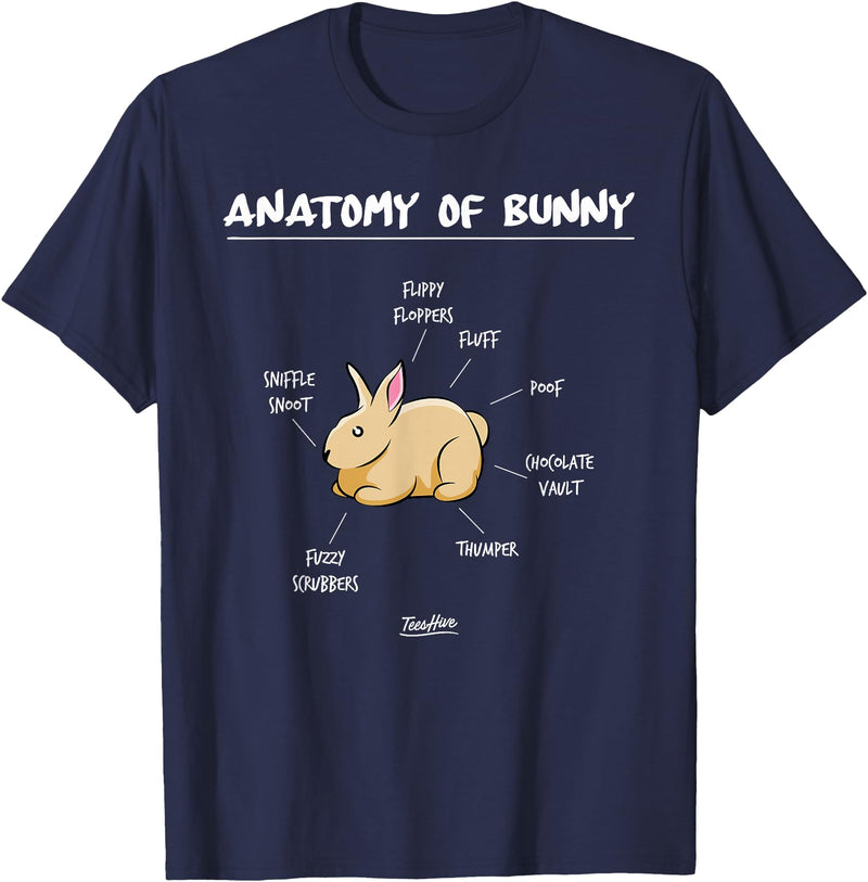 Anatomy of Bunny Rabbit T-Shirt in Navy Blue