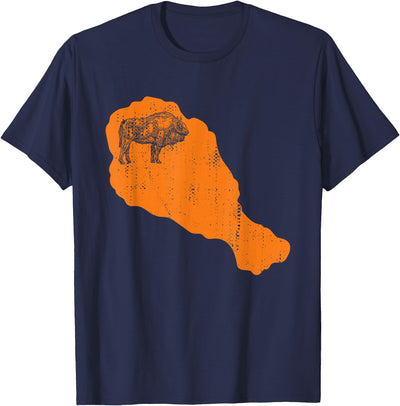 Dark Met Funny Buffalo Chicken Hot Spicy Wings Foodie T-Shirt