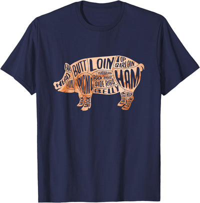 Pig Cuts Butchers And Bacon Parts Pig Day Lovers T-Shirt