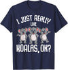 Koala Gift For Girls And Women I Just Really Like Koalas Koala Bear Girls Boys Kids T-Shirt - Navy Blue