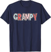 Retro Cherry Matching Family Tees Boho Cherry Grandpa Grampy Halloween Costume T-Shirt - Navy Blue