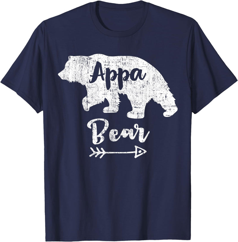 Mens Funny Appa Bear Father's Day Shirt T-Shirt - Navy Blue