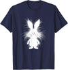 Cute and Silly Frazzled Easter Rabbit Bunny T-Shirt in Navy Blue