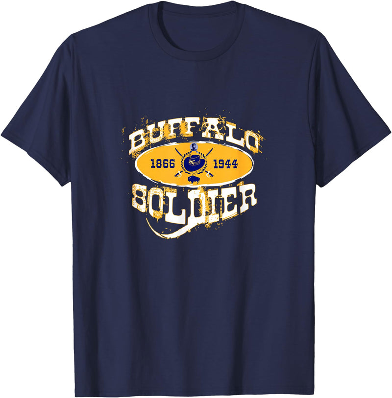 Historically Tee Buffalo Soldier T-Shirt - Navy Blue
