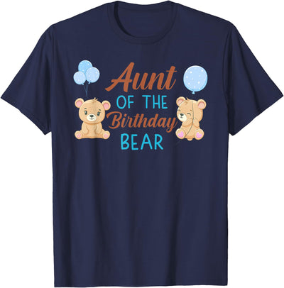 Aunt of The Birthday Boy Bear 1st Birthday Party Boy T-Shirt