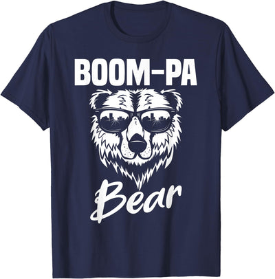 Boom-Pa Bear Wearing Cool Sunglasses Fathers Day Gift T-Shirt