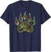 Camo Lover Camo Bear Claw Camouflage for Men Women T-Shirt - Navy Blue