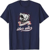 Not Quite Right California Über Alles with Roaring Grizzly Bear T-Shirt - Navy Blue