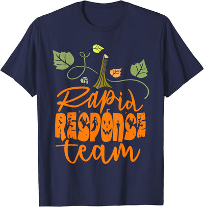 Rapid Response Team ER Emergency Nurse Halloween Pumpkin Rapid Response Team Halloween Medical RRT Nurse Fall T-Shirt