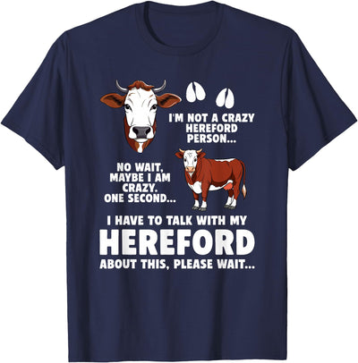 Funny Hereford Cow Lover Hereford Cattle Hereford Cows T-Shirt