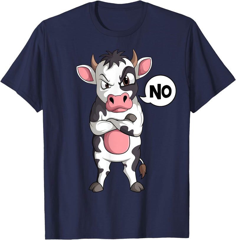 Funny Cow Lover & Owner Gift Ideas Cow Farmer Kids Boys Girls Womens T-Shirt - Navy Blue