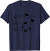 Cute Bunny Rabbit Playing Music Notes Musician T-Shirt in Navy Blue