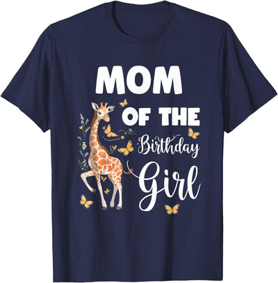 Giraffe Mom of the Birthday Girl Matching Family T-Shirt