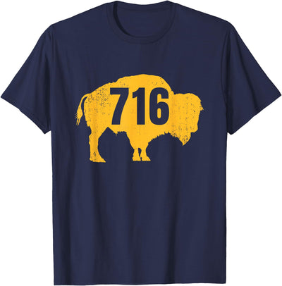 Cow 716 Buffalo New York Lo Bflo Hockey Wny T-Shirt