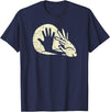 Cute Rabbit Lover Bunny Graphic T-Shirt (Dark Green) in Navy Blue