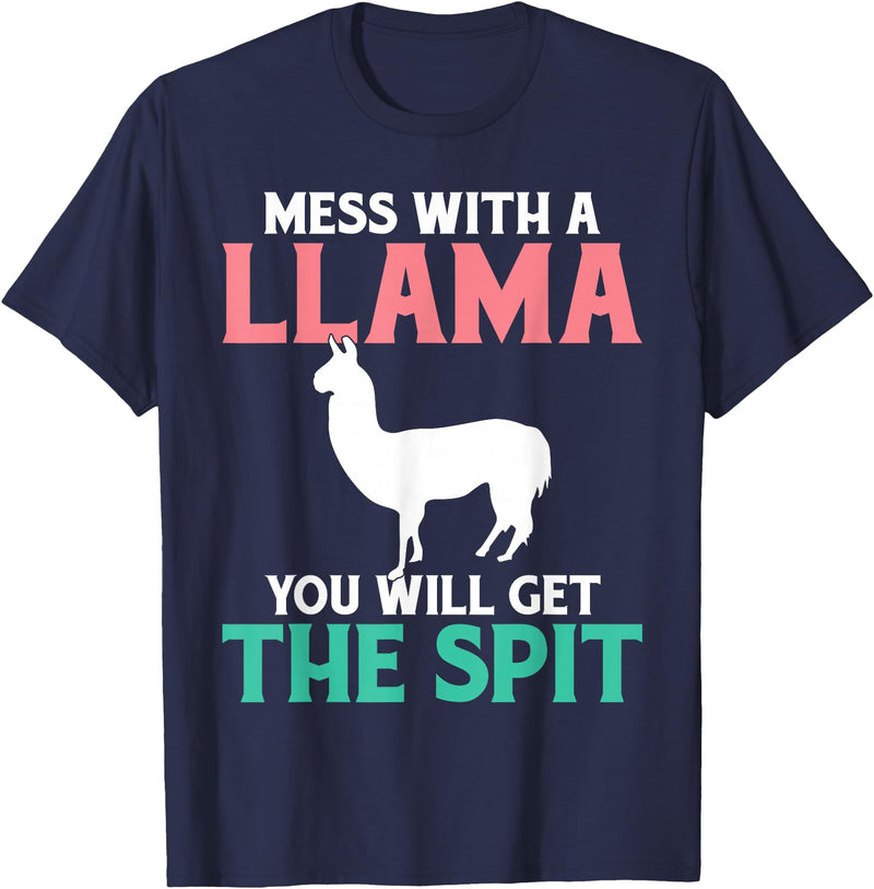 LLama Gifts & Accessories With a llama you get the spit alpaca llama T-Shirt - Navy Blue