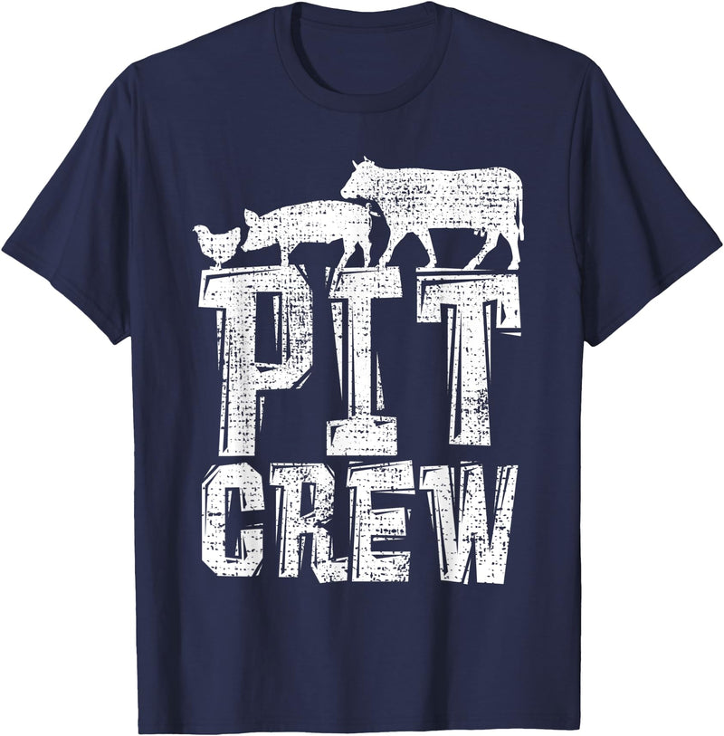 BBQ Shirts BBQ Shirt Barbeque Tshirt Pork Pig Chicken Meat Gift T-Shirt - Navy Blue