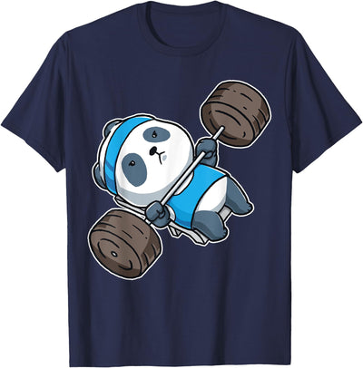 Panda Bear Gym Workout Training Bench Press Weight Lifting T-Shirt