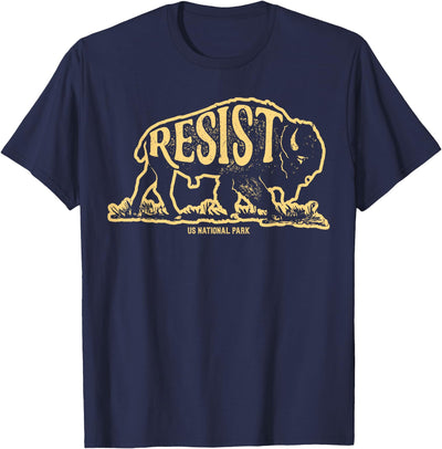 Cow Lique National Park Resist Alt Us Service Bison Buffalo T-Shirt